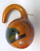 Panama Hand Carved And Painted Gourd Hanging Art 10&quot;L X 7&quot; W X 6&quot; D - £23.45 GBP