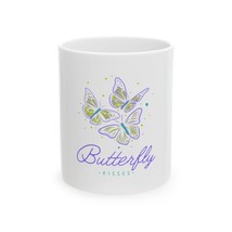 Butterfly Kisses Ceramic Mug | Butterfly Lover Gift, Cute Tea Cup, Natur... - $264.68 MXN+