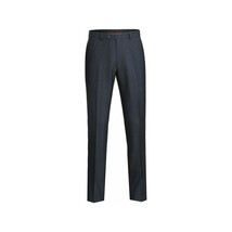 Men Renoir Suit Super 140 Wool Side Vent Slim Fit English Plaid 559-3 Navy Blue image 5