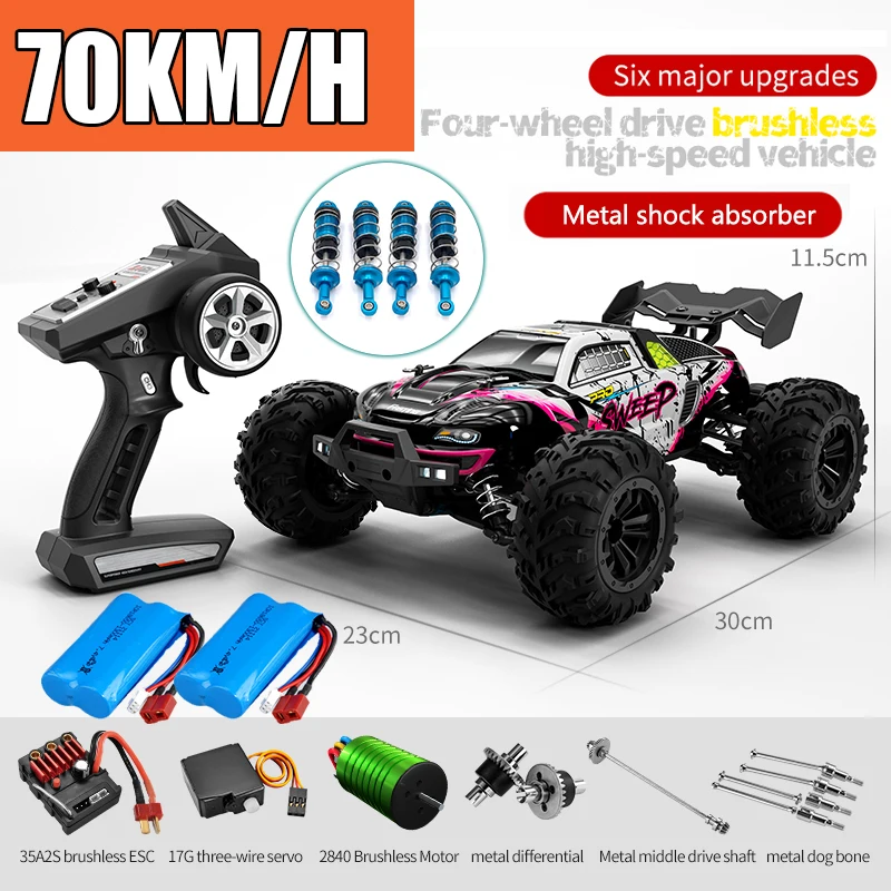 Rc Car Off Road 4x4 High Speed 75KM/H Remote Control Car with LED Headlight - £87.62 GBP+