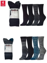 Ladies&#39; Kirkland Signature Extra-Fine Merino Wool Blend Crew Sock, 4pair 7771045 - $19.95
