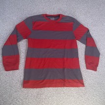 Old Navy Boys Red Gray Colorblock Striped Long Sleeve Crew Neck Size Lar... - £11.91 GBP