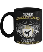 Woman With Taekwondo Skills, black coffee mug, coffee cup 11oz and 15oz. Model  - £19.97 GBP