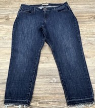 Levi&#39;s 711 Blue Womens Skinny Denim Cropped Jeans Pants Frayed Hem Size 22W - $58.41