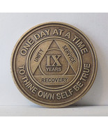 Alcoholic 9 Year Recovery -One Day Chip-Medallion Coin Medal Token  AA A... - £3.91 GBP