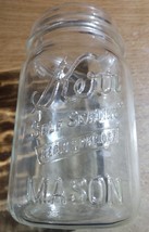 Kerr Embossed Self Sealing Glass Normal Mouth Pint Mason Food Canning Jar #3 - £3.91 GBP