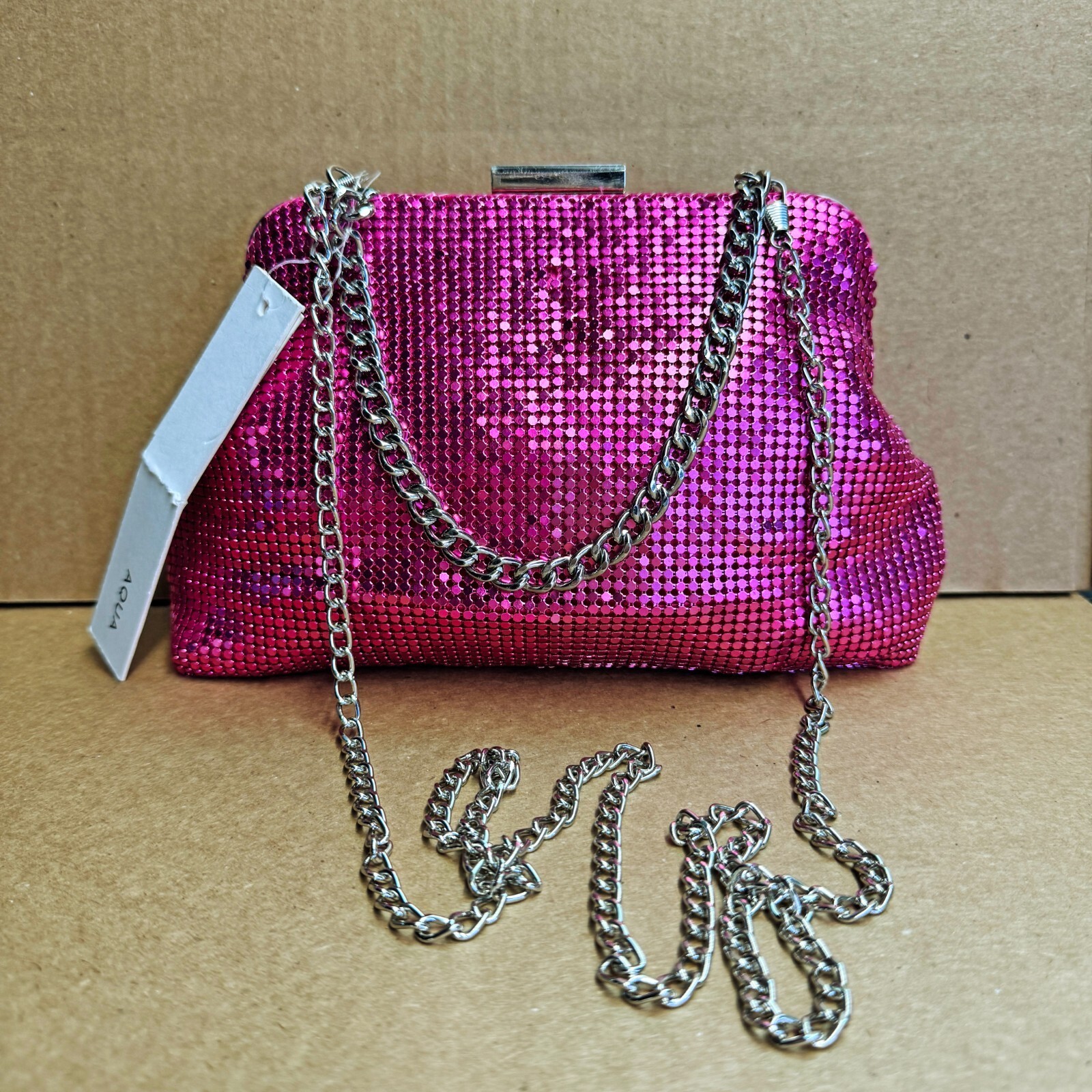 AQUA Markle Mesh Frame Shoulder Bag - Pink Item image 8