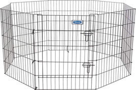 Petmate Exercise Pen Single Door with Snap Hook Design and Ground Stakes for Dog - £81.82 GBP