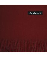 Dark Red - 74&quot;x26&quot; Womens Scarf 100% Cashmere Wool Blanket Shawl Wrap Ov... - $23.98