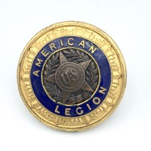 AMERICAN LEGION WWI-era brass uniform coat button - patent 1919 Waterbury Co - $10.00