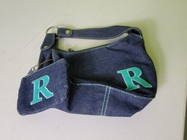 Womens Purse Blue Denim Jean &quot;R&quot; Insignia And Smaller Coin Bag Chateau  - $19.59