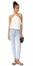 Alice + Olivia White Silk Ruffle Halter Top Crop Blouse Lace XS NWT $225 - £48.82 GBP