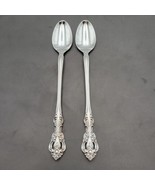 Vtg Set 2 Oneida MICHELANGELO Stainless Iced Tea Spoons Glossy Flatware - £18.51 GBP