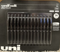 uni-ball Model 207 Plus+Medium 0.7mm Nano Fibre Ink Gel Pens - 10 Black/... - $24.30