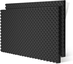 Eekiya Acoustic Foam Egg Crate Panel Studio Foam Wall Panel, 2 Pack, Black - £33.68 GBP
