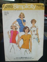 Simplicity 6289 Misses Pullover Tops Pattern - Size 16 Bust 38 - $9.32