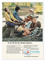 Tampax Tampons Save the Fun Day Period Care Vintage 1972 Full-Page Magaz... - £7.57 GBP