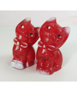Vintage 1950s MCM Red Kitty Cat Plastic Salt &amp; Pepper Shakers - $177.43 MXN