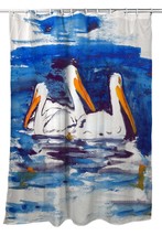 Betsy Drake Three Pelicans Shower Curtain - £85.27 GBP