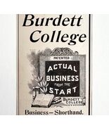 Burdett Business College 1897 Advertisement Victorian Boston Mass School... - €17,16 EUR