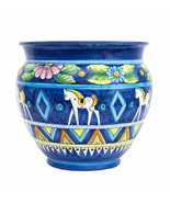 Vietri Italy Solimene Large Campagna Blue Cavallo / Horse Pottery Plante... - £1,110.71 GBP