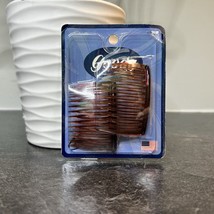 1999 Kant-Slip No Slip Brown Side Combs 2 Ct. #10324 Made in USA NOS - $132.11 MXN