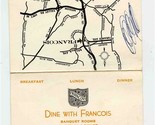 Dine With Francois Advertising Card San Diego California 1950&#39;s - £14.24 GBP