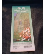 AAA Atlantic Provinces and Quebec Canada Official Travel Road Map~97-3 - $12.18 CAD