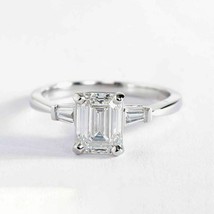 2,50 Karat simulierter Diamant-Verlobungsring im Smaragdschliff aus 14... - £196.10 GBP