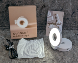 KraftGeek HaloGlow Magnetic Phone Ring Light Portable White Works Great - $8.99