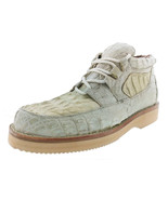 Mens Real Crocodile Skin Shoes Off White Leather Casual Wear Sneaker Siz... - $270.79 CAD