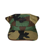MARINE CORP USMC WOODLAND BDU UTILITY CAP COVER 8 POINT EMBROIDERED XL - $32.39