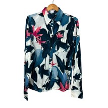 P.A.R.O.S.H Shirt Men Large Floral Multicolor Button Up Long Sleeve Cott... - £71.21 GBP