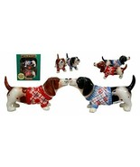 Ebros French Basset Hounds Magnetic Ceramic Salt Pepper Shakers Collecti... - £13.36 GBP
