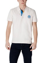 Napapijri Men Polo White Designer Shirt Logo 2025 Collection - $1,335.62 MXN