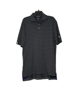 RLX Ralph Lauren Men Polo Golf Shirt Mens Size Large Black Gray Striped ... - £18.33 GBP