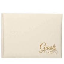 Guest Book Ivory with Gold Detail - $6.99