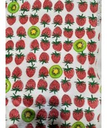 Marcus Brothers Flannel Fabric, Strawberry &amp; Kiwi, 1.5 Yard x 42&quot;- Prewa... - $11.64