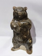 Yosemite National Park Glass Bear, Natural Rocks Inside, Vintage Collectible - £58.77 GBP