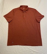 UNTUCKit Polo Shirt Rust Red Short Sleeve Mens XL Stretchy Quick Dry  - £11.41 GBP