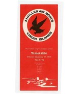 Antilles Air Boats Virgin Islands Timetable September 1, 1979 Seaplane A... - £29.46 GBP