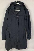 Marmot Jacket Women’s Medium Full Zip Lightweight Black Long Coat Trench - £47.17 GBP