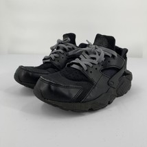 nike air huarache run triple black leather Women’s US Sz 8 slightly worn GUC - £47.25 GBP