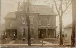 RPPC Utica Licking Ohio N Main St Victorian Home Sperry House 1911 Postcard V4 - £31.41 GBP