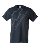 Chevrolet Distressed Bowtie Black T-Shirt - Front Print Only - £21.23 GBP+