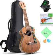 Hricane Ukulele, Concert Ukulele Koa 23 Inch Professional, Cleaning Cloth - $120.99