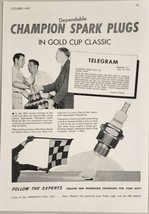 1947 Print Ad Champion Spark Plugs Hydroplane Gold Cup Race Long Island,NY - £14.32 GBP