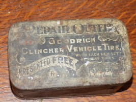 Vintage BF Goodrich Repair Outfit Tire Kit Empty Metal Tin - $645.87 MXN