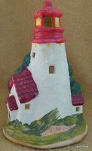 Light House Nightlight Bisque 4.75&quot; Handpainted - $13.86