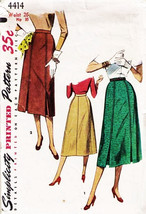 Vintage 1950&#39;s Misses&#39; SKIRTS Simplicity Pattern 4414-s Waist 26 - $15.00